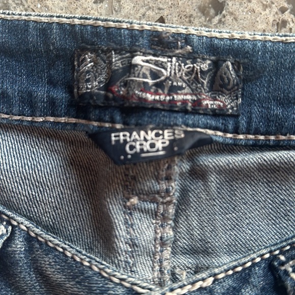 Silver Jean Capri Frances Crop Size 29 - Picture 4 of 5